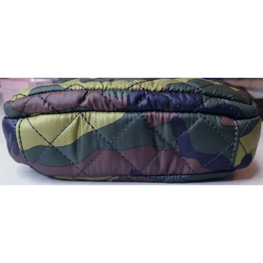 MZ WALLACE Metro Quilted Crossbody Bag Green Camo Camouflage Print - Picture 5 of 16